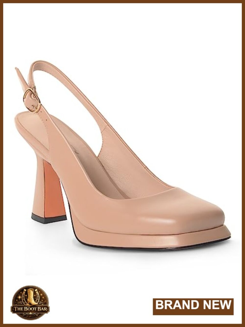 ANN CREEK Women's Platform Slingback High Heels Square Toe Pump Shoes
